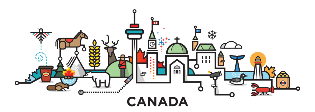 Illustration of Canadian Landmarks